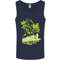 Downhill Mountain Biking My Thrill Cycling Mens Vest Tank Top Navy Blue