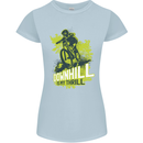Downhill Mountain Biking My Thrill Cycling Womens Petite Cut T-Shirt Light Blue