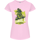 Downhill Mountain Biking My Thrill Cycling Womens Petite Cut T-Shirt Light Pink