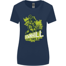 Downhill Mountain Biking My Thrill Cycling Womens Wider Cut T-Shirt Navy Blue