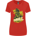 Downhill Mountain Biking My Thrill Cycling Womens Wider Cut T-Shirt Red