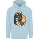 Dragon Dice RPG Role Playing Games Fantasy Childrens Kids Hoodie Light Blue
