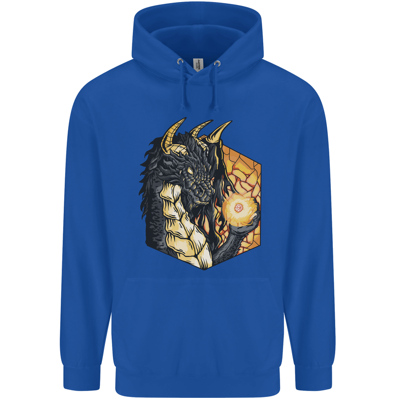 Dragon Dice RPG Role Playing Games Fantasy Mens 80% Cotton Hoodie Royal Blue