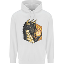 Dragon Dice RPG Role Playing Games Fantasy Mens 80% Cotton Hoodie White