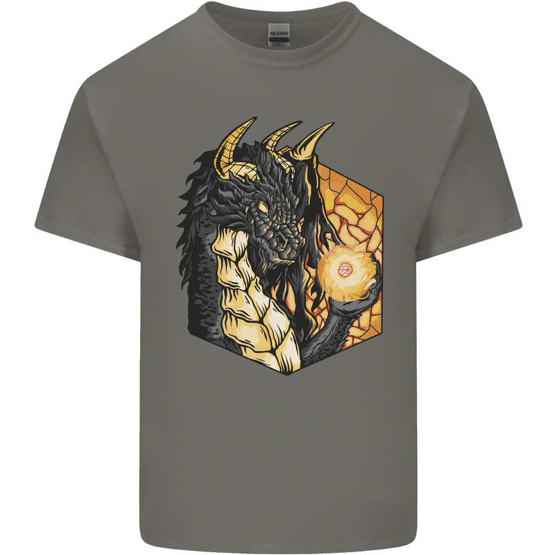 Dragon Dice RPG Role Playing Games Fantasy Mens Cotton T-Shirt Tee Top Charcoal