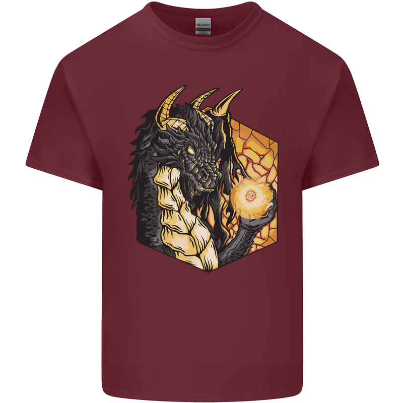 Dragon Dice RPG Role Playing Games Fantasy Mens Cotton T-Shirt Tee Top Maroon