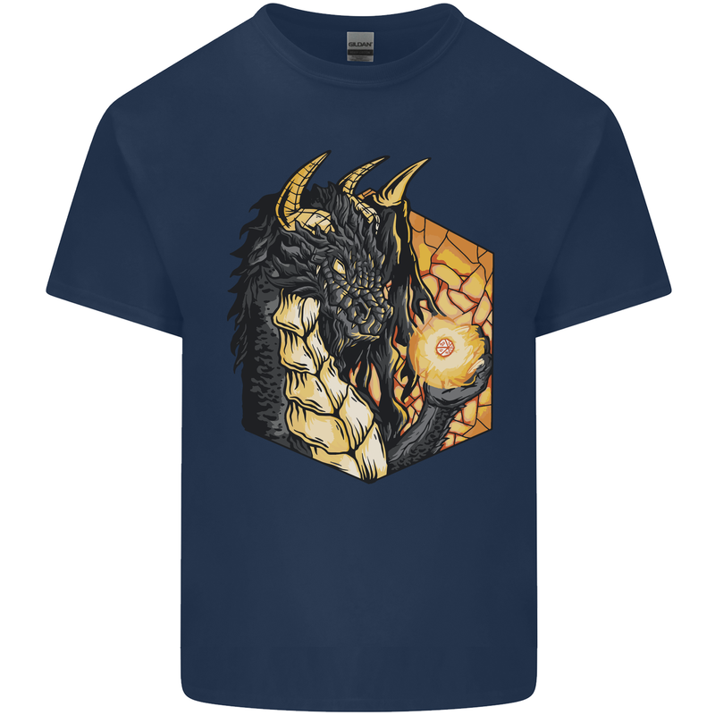 Dragon Dice RPG Role Playing Games Fantasy Mens Cotton T-Shirt Tee Top Navy Blue