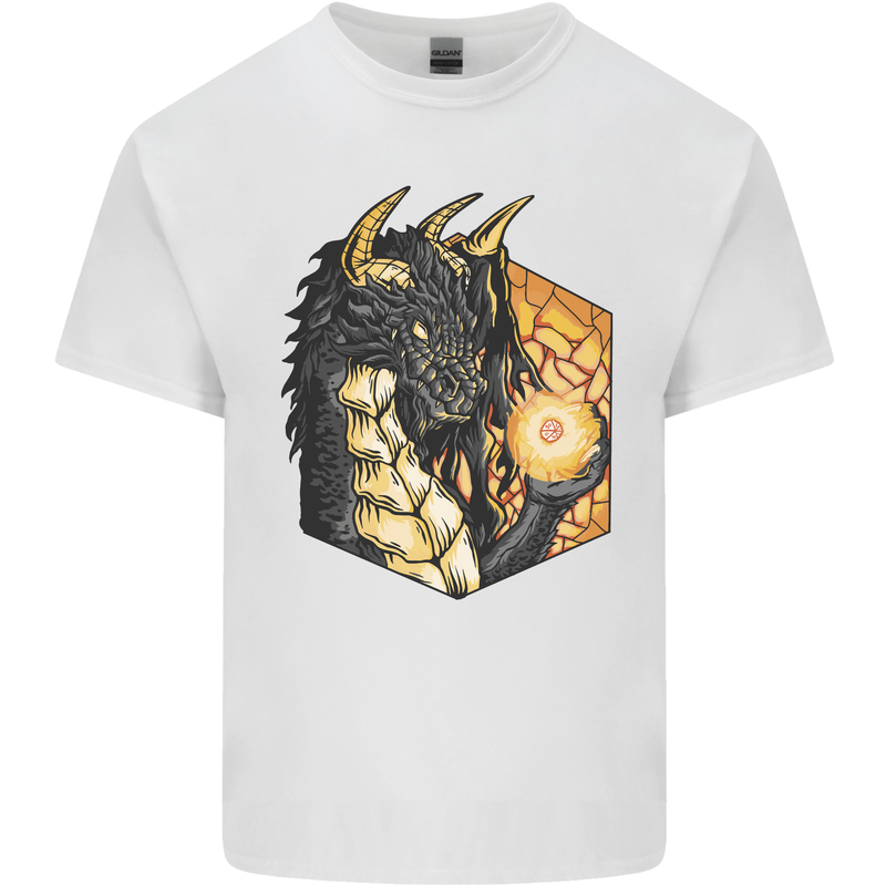 Dragon Dice RPG Role Playing Games Fantasy Mens Cotton T-Shirt Tee Top White