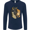 Dragon Dice RPG Role Playing Games Fantasy Mens Long Sleeve T-Shirt Navy Blue