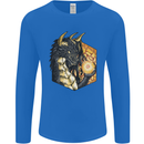 Dragon Dice RPG Role Playing Games Fantasy Mens Long Sleeve T-Shirt Royal Blue