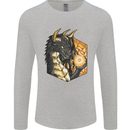 Dragon Dice RPG Role Playing Games Fantasy Mens Long Sleeve T-Shirt Sports Grey