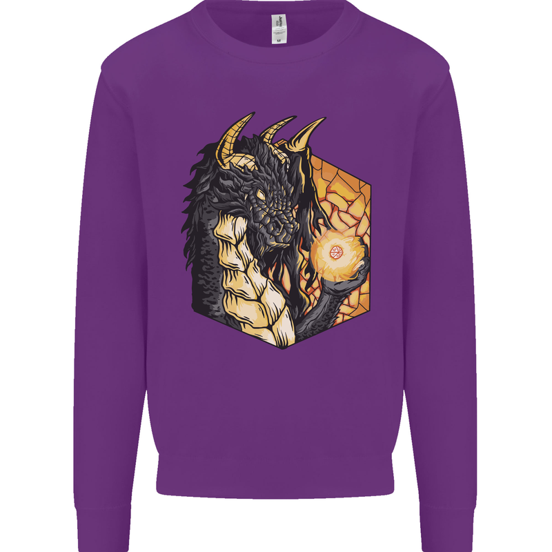 Dragon Dice RPG Role Playing Games Fantasy Mens Sweatshirt Jumper Purple