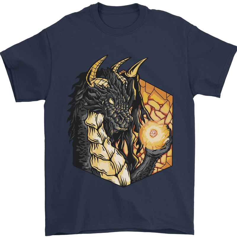 Dragon Dice RPG Role Playing Games Fantasy Mens T-Shirt Cotton Gildan Navy Blue