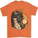 Dragon Dice RPG Role Playing Games Fantasy Mens T-Shirt Cotton Gildan Orange