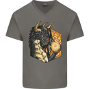 Dragon Dice RPG Role Playing Games Fantasy Mens V-Neck Cotton T-Shirt Charcoal