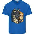 Dragon Dice RPG Role Playing Games Fantasy Mens V-Neck Cotton T-Shirt Royal Blue