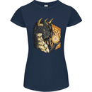 Dragon Dice RPG Role Playing Games Fantasy Womens Petite Cut T-Shirt Navy Blue