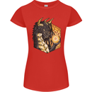 Dragon Dice RPG Role Playing Games Fantasy Womens Petite Cut T-Shirt Red