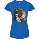 Dragon Dice RPG Role Playing Games Fantasy Womens Petite Cut T-Shirt Royal Blue