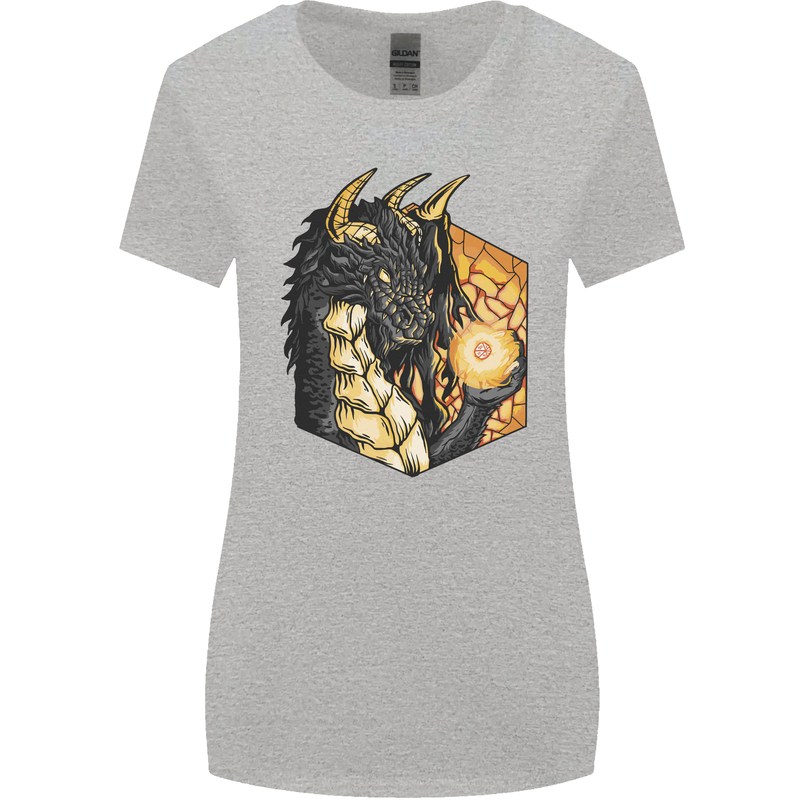 Dragon Dice RPG Role Playing Games Fantasy Womens Wider Cut T-Shirt Sports Grey