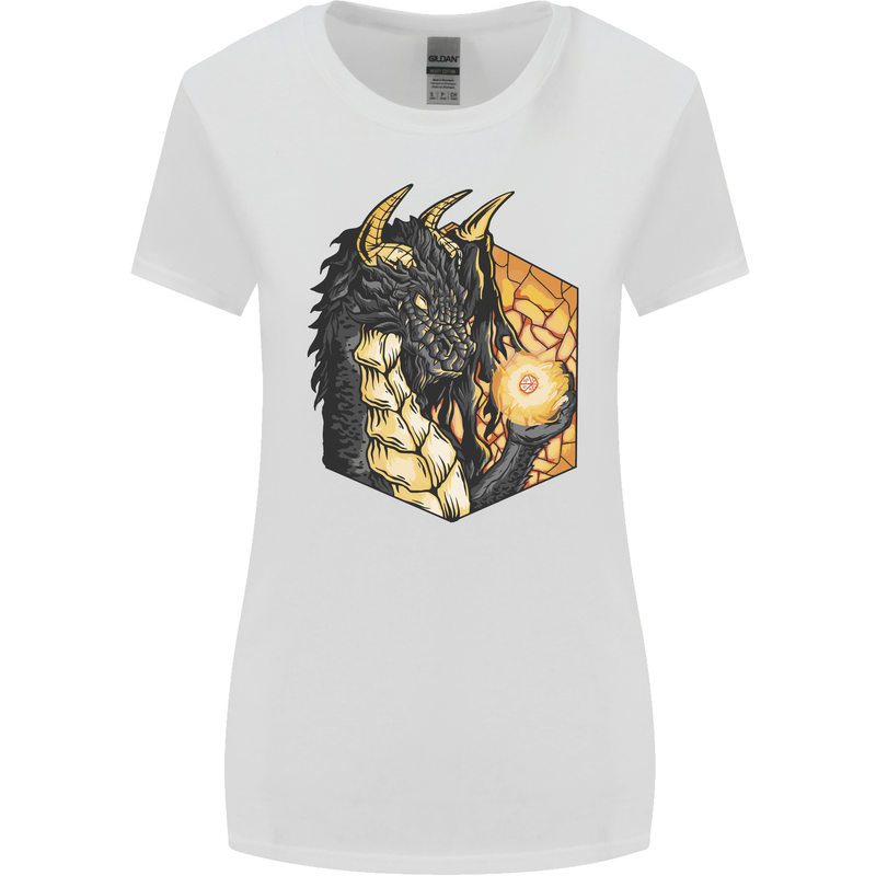 Dragon Dice RPG Role Playing Games Fantasy Womens Wider Cut T-Shirt White