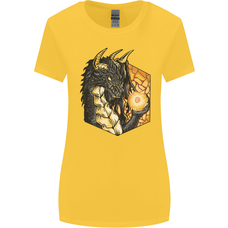 Dragon Dice RPG Role Playing Games Fantasy Womens Wider Cut T-Shirt Yellow