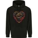 Dragon Heart Fantasy Art Childrens Kids Hoodie Black