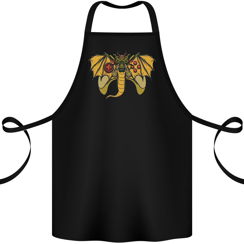 Dragon Joypad Joystick Video Games Console Cotton Apron 100% Organic Black