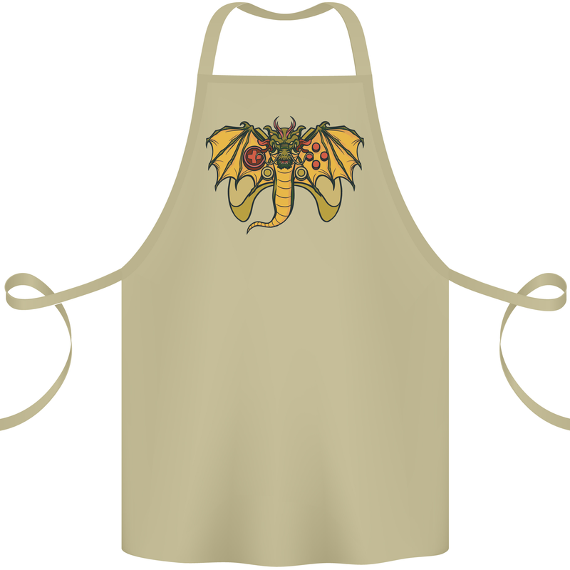 Dragon Joypad Joystick Video Games Console Cotton Apron 100% Organic Khaki