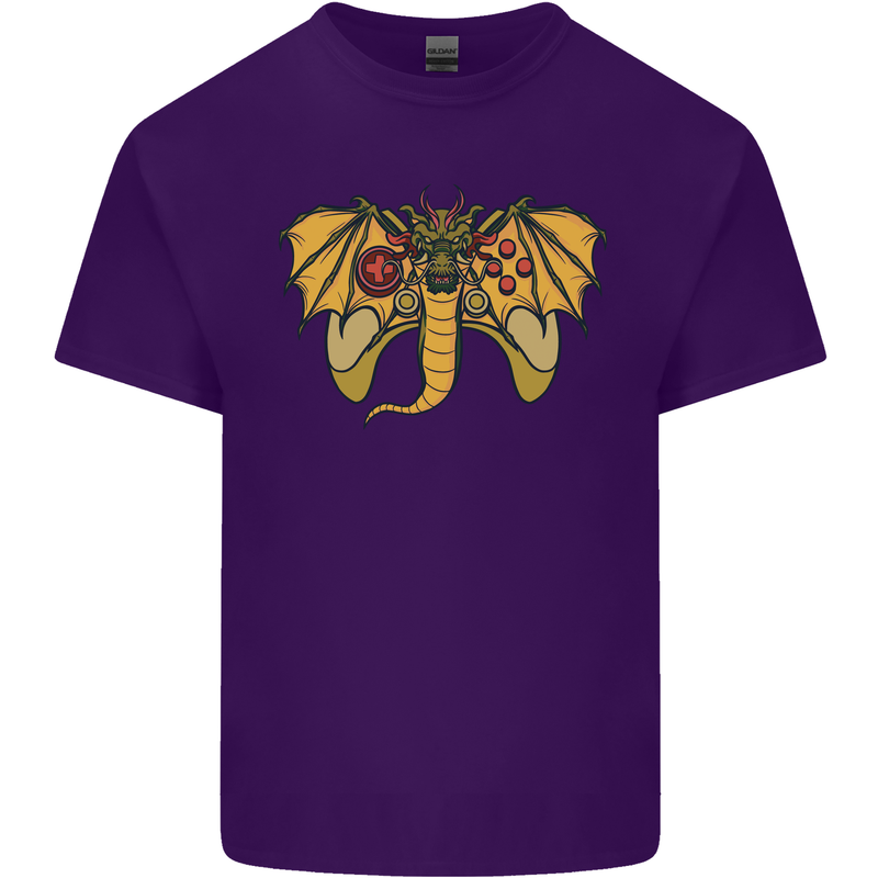 Dragon Joypad Joystick Video Games Console Mens Cotton T-Shirt Tee Top Purple