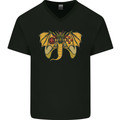 Dragon Joypad Joystick Video Games Console Mens V-Neck Cotton T-Shirt Black