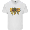 Dragon Joypad Joystick Video Games Console Mens V-Neck Cotton T-Shirt White