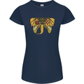 Dragon Joypad Joystick Video Games Console Womens Petite Cut T-Shirt Navy Blue