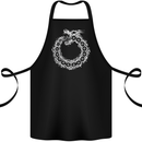 Dragon Symbol Fantasy Chinese Japanese Cotton Apron 100% Organic Black