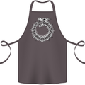 Dragon Symbol Fantasy Chinese Japanese Cotton Apron 100% Organic Dark Grey