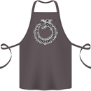 Dragon Symbol Fantasy Chinese Japanese Cotton Apron 100% Organic Dark Grey