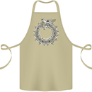 Dragon Symbol Fantasy Chinese Japanese Cotton Apron 100% Organic Khaki