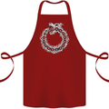 Dragon Symbol Fantasy Chinese Japanese Cotton Apron 100% Organic Maroon
