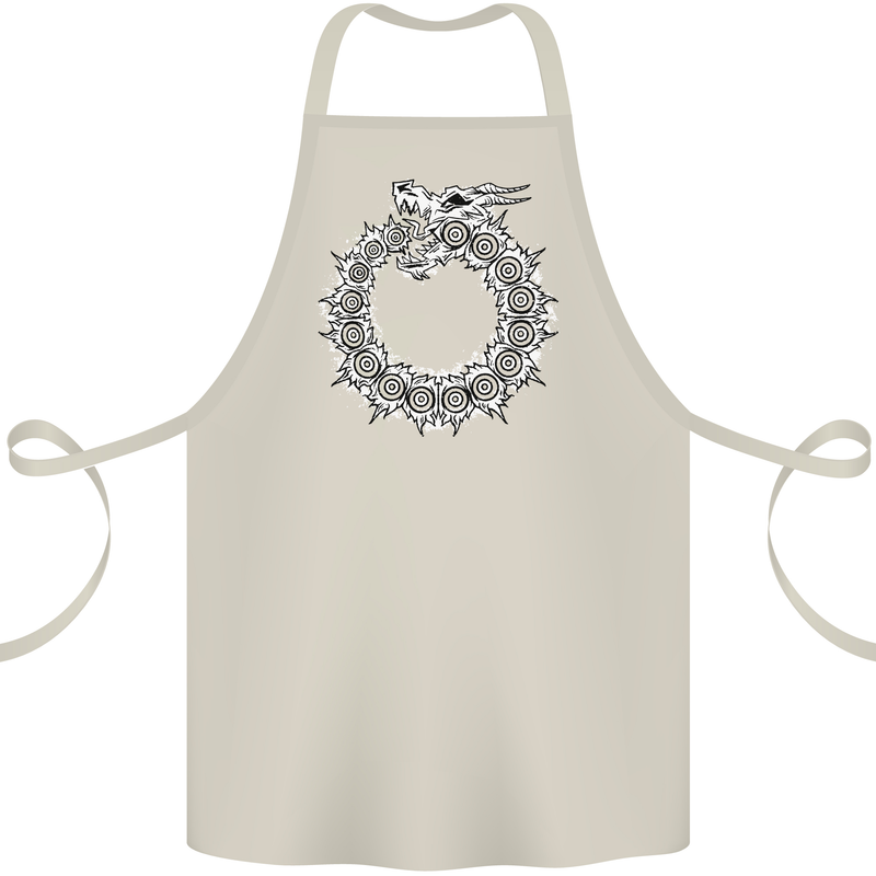 Dragon Symbol Fantasy Chinese Japanese Cotton Apron 100% Organic Natural