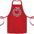 Dragon Symbol Fantasy Chinese Japanese Cotton Apron 100% Organic Red