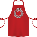 Dragon Symbol Fantasy Chinese Japanese Cotton Apron 100% Organic Red
