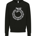 Dragon Symbol Fantasy Chinese Japanese Kids Sweatshirt Jumper Black