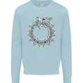 Dragon Symbol Fantasy Chinese Japanese Kids Sweatshirt Jumper Light Blue