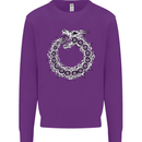 Dragon Symbol Fantasy Chinese Japanese Kids Sweatshirt Jumper Purple