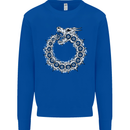 Dragon Symbol Fantasy Chinese Japanese Kids Sweatshirt Jumper Royal Blue
