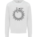 Dragon Symbol Fantasy Chinese Japanese Kids Sweatshirt Jumper White