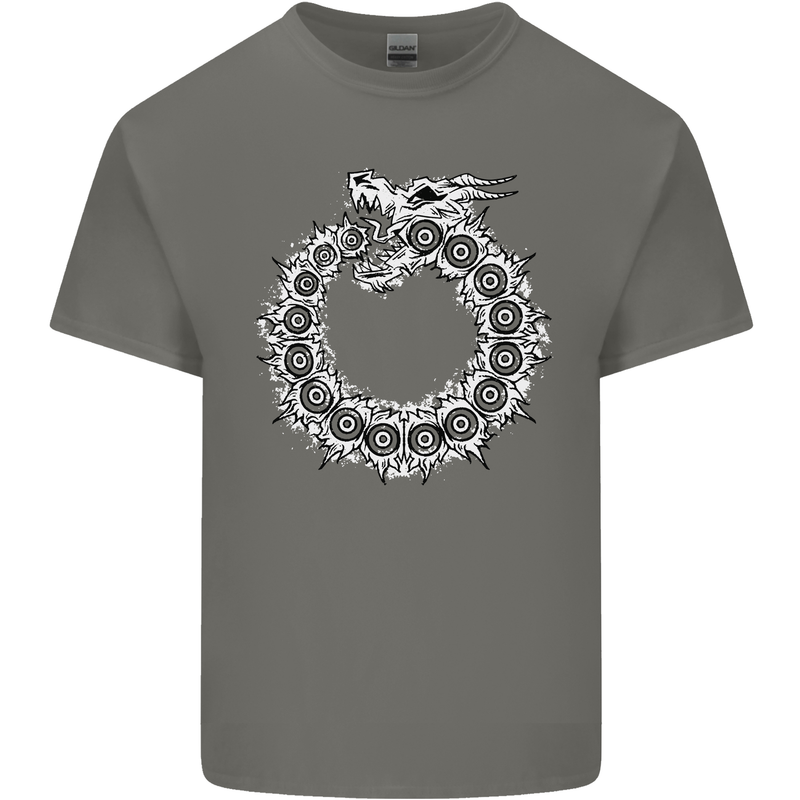 Dragon Symbol Fantasy Chinese Japanese Kids T-Shirt Childrens Charcoal