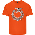 Dragon Symbol Fantasy Chinese Japanese Kids T-Shirt Childrens Orange