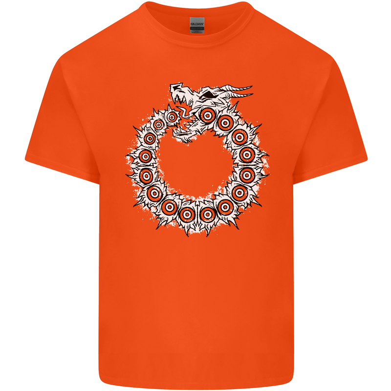 Dragon Symbol Fantasy Chinese Japanese Kids T-Shirt Childrens Orange