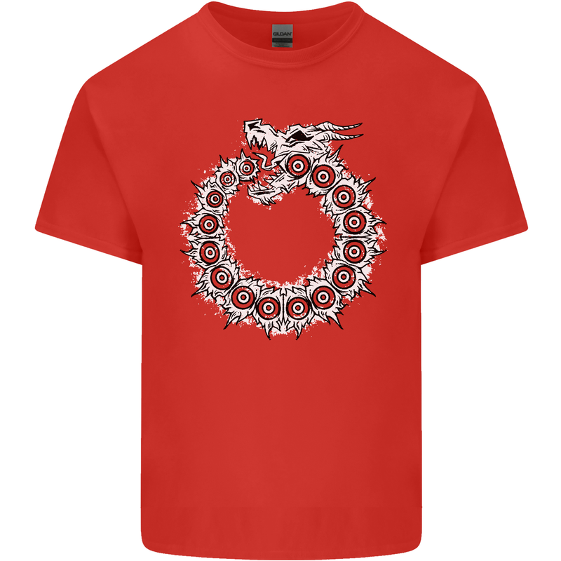 Dragon Symbol Fantasy Chinese Japanese Kids T-Shirt Childrens Red